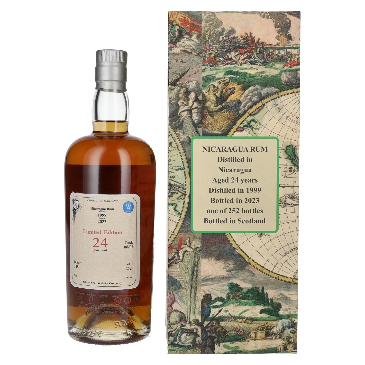 Silver Seal NICARAGUA Rum 24 Years Old 1999 49,8% Vol. 0,7l in Geschenkbox