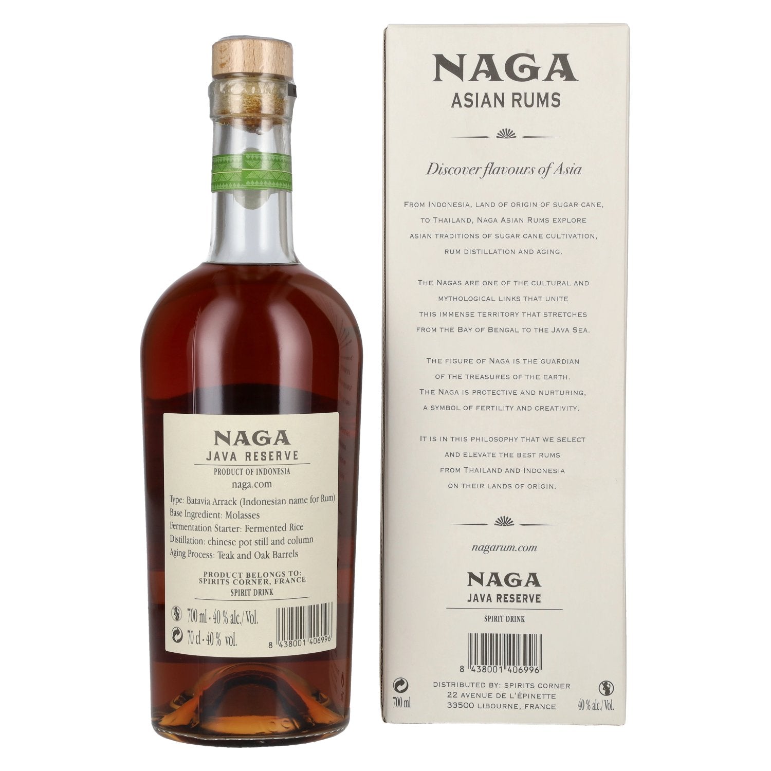 Naga JAVA RESERVE Double Cask Aged 40% Vol. 0,7l in Geschenkbox