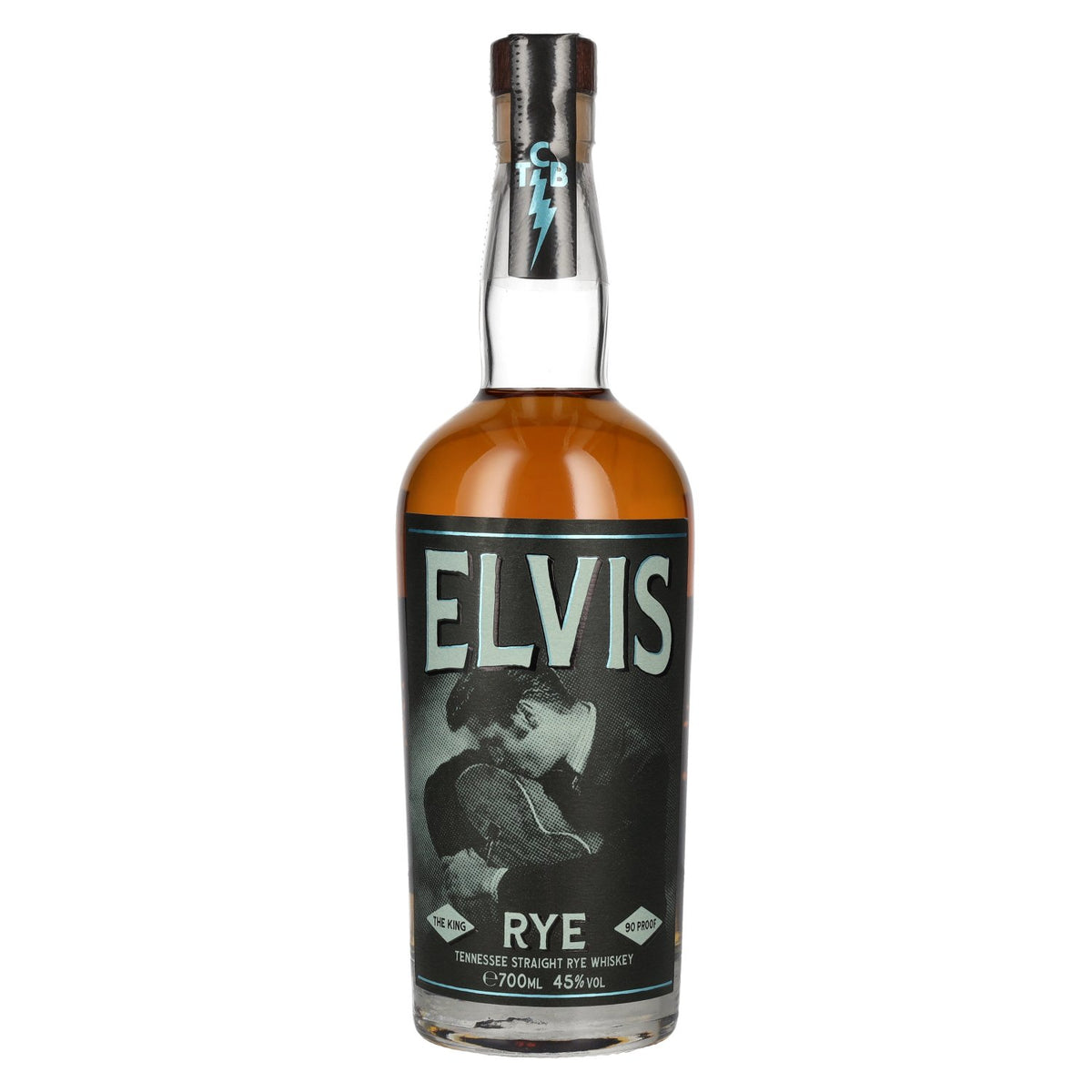 Elvis THE KING Straight Rye Whiskey 45% ABV 0.7l