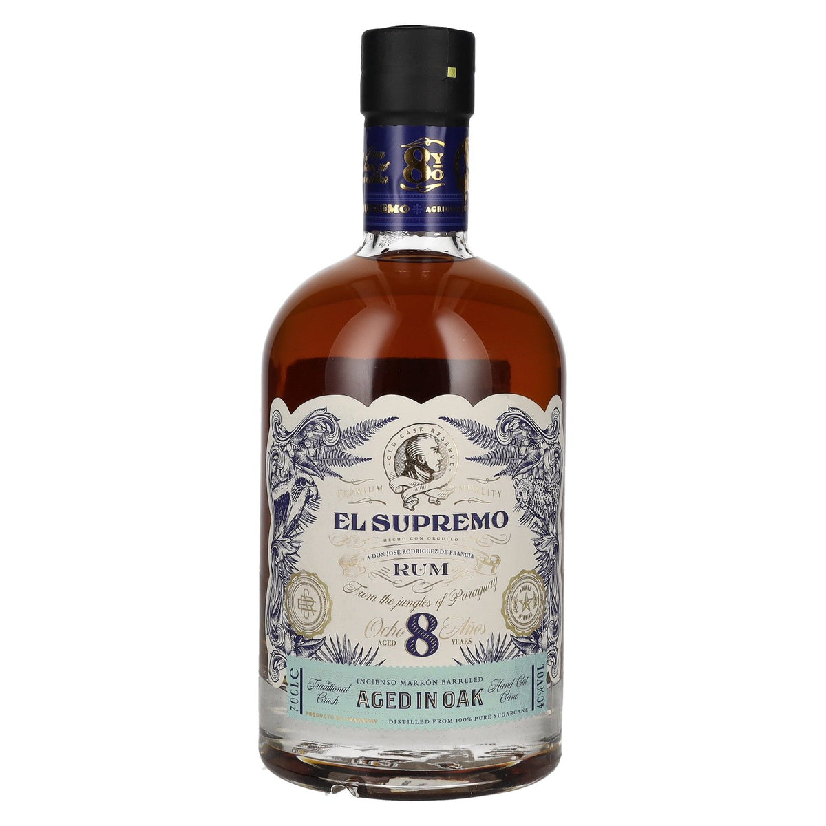 El Supremo 8 Year Old OAK CASK Rum 40% vol. 0.7 l