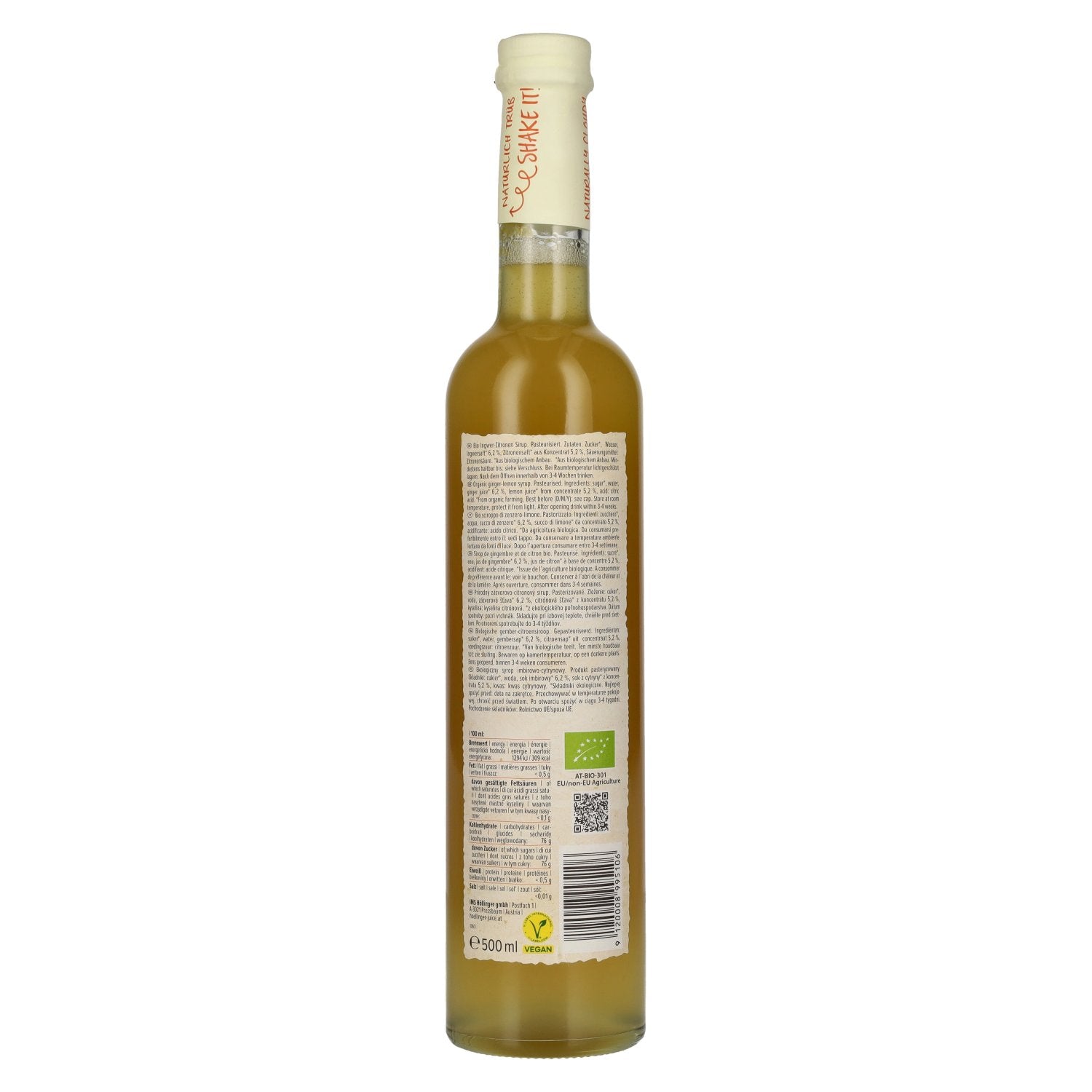 Höllinger Organic Syrup Ingwerer 0,5l
