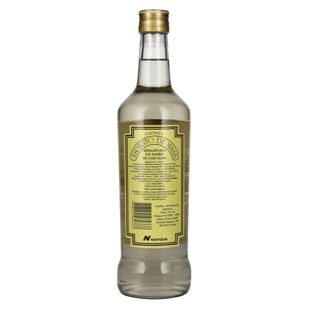 Espírito De Minas Cachaça 42% vol. 0,7 l