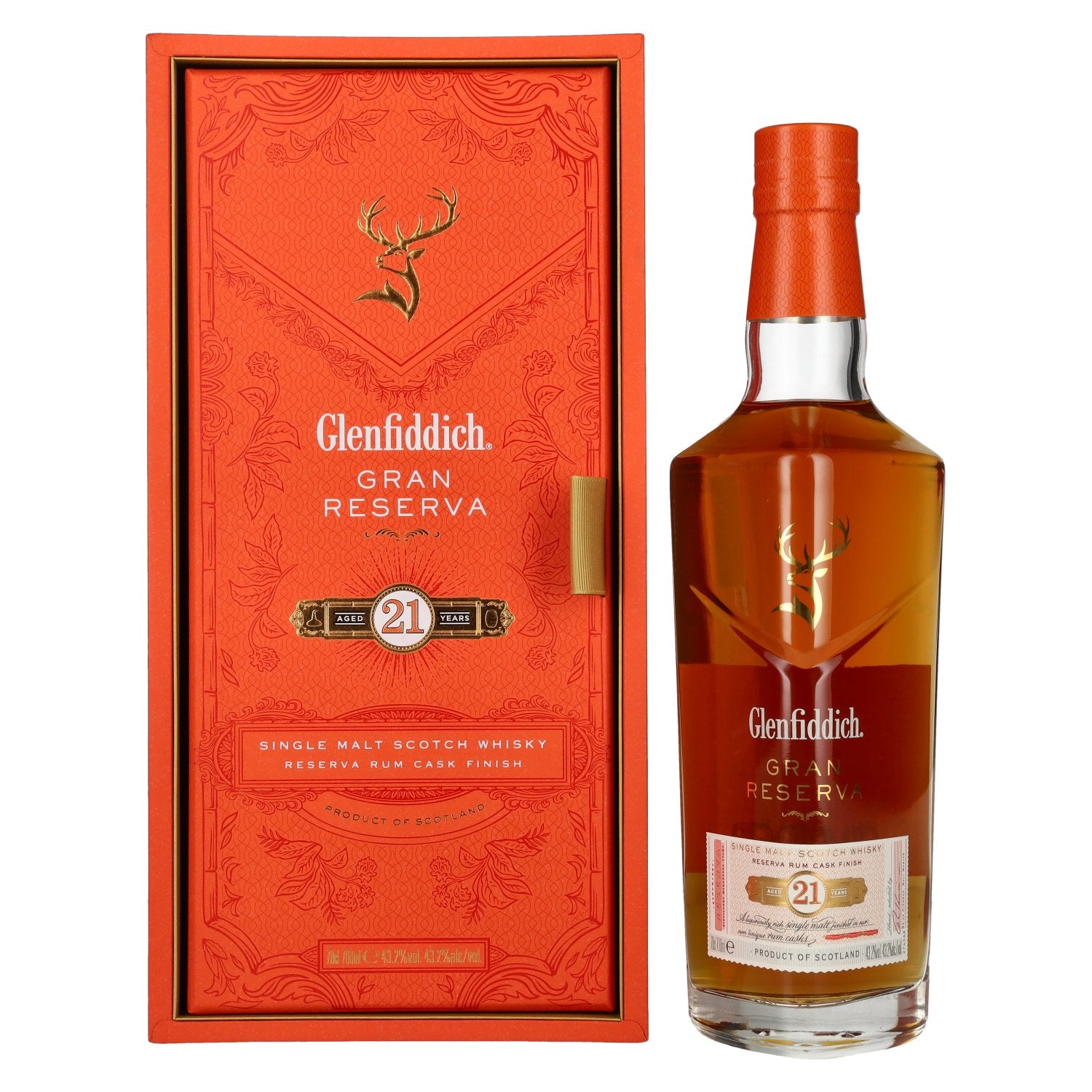 Glenfiddich 21 Years Old GRAN RESERVA Rum Cask Finish 43,2% Vol. 0,7l in Geschenkbox