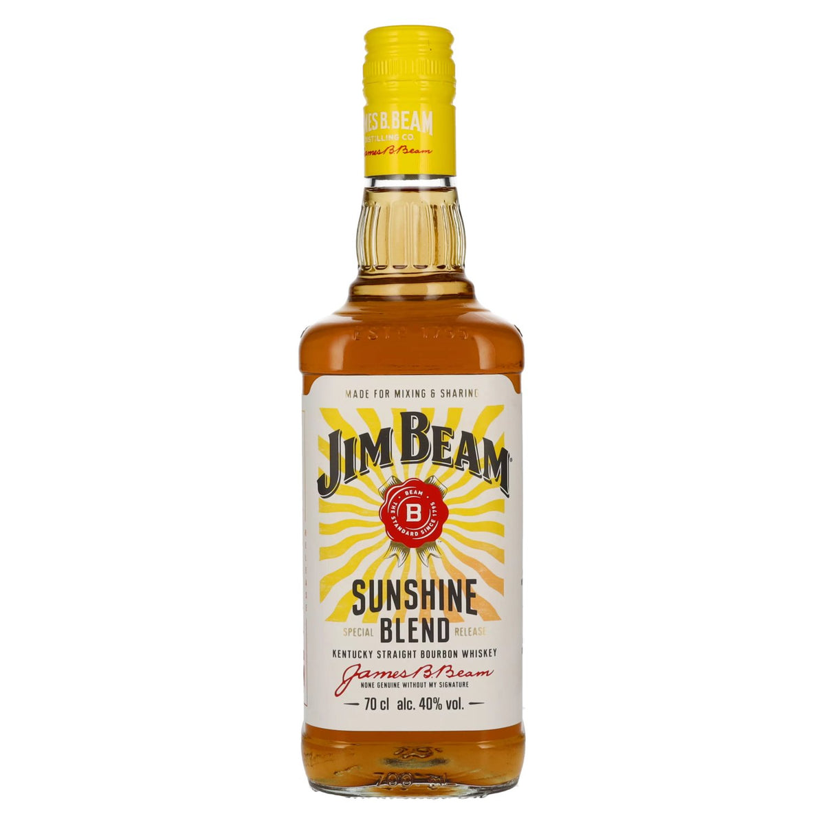 Jim Beam Kentucky Straight Bourbon Whisky Sunshine Blend 40% ABV 0.7 l