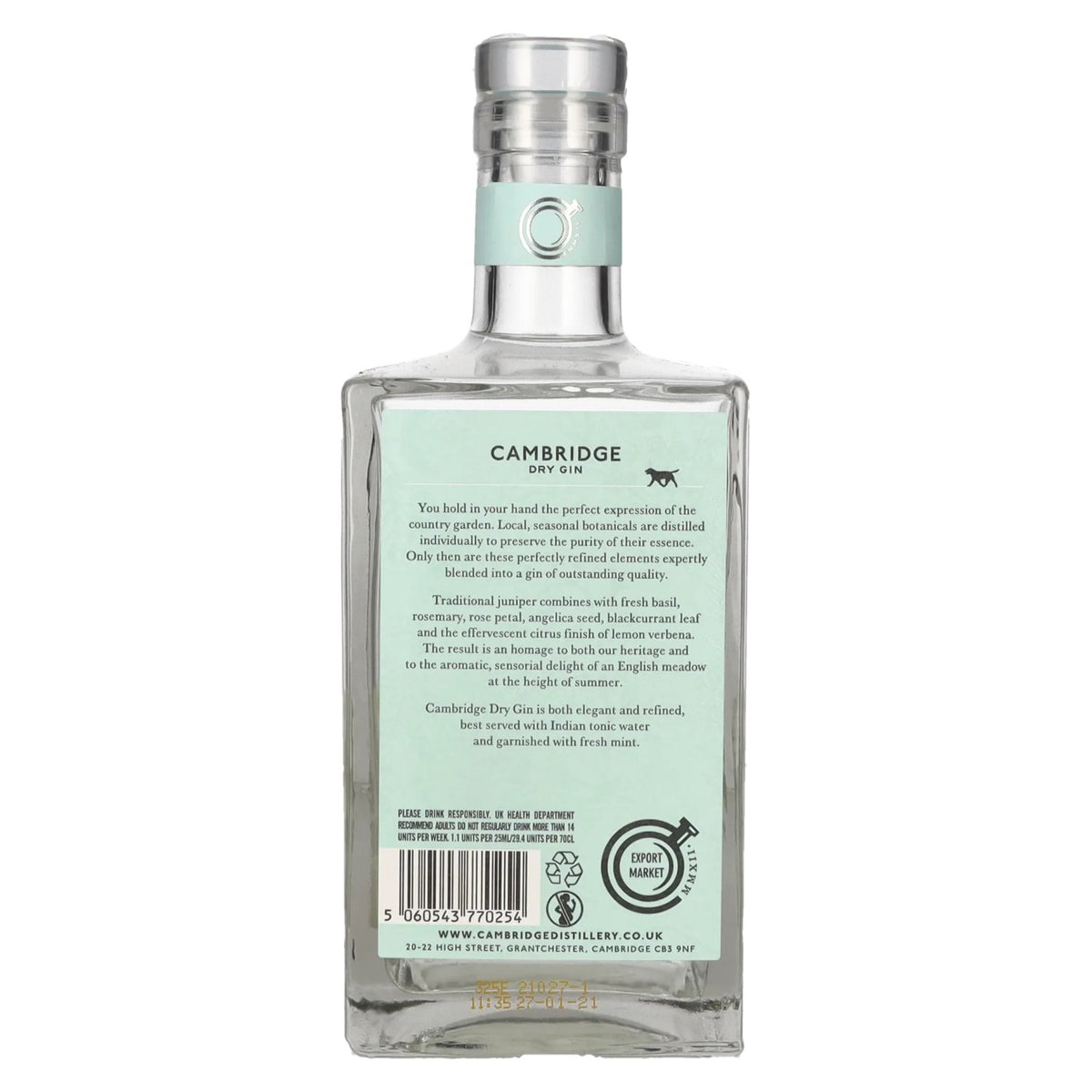 Cambridge Dry Gin 42% vol. 0,7 l