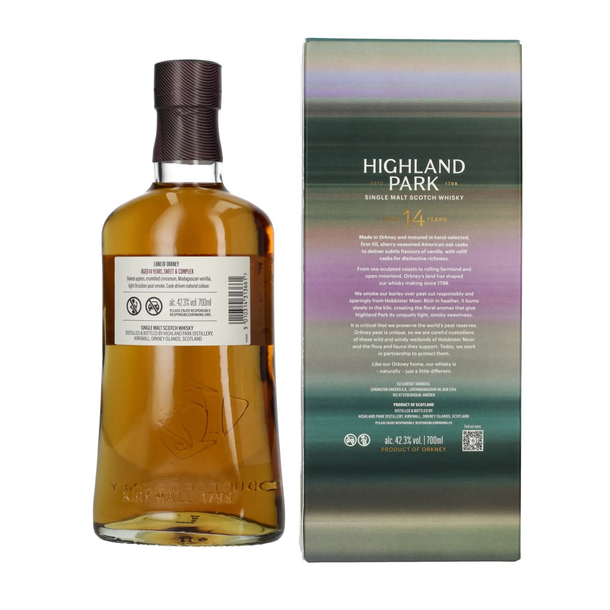 Highland Park 14 Years Old LAND OF ORKNEY Single Malt Scotch Whisky 42,3% Vol. 0,7l in Geschenkbox
