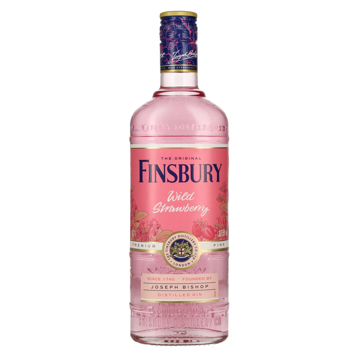 Gin distillé à la fraise des bois Finsbury, 37,5 % vol., 0,7 l
