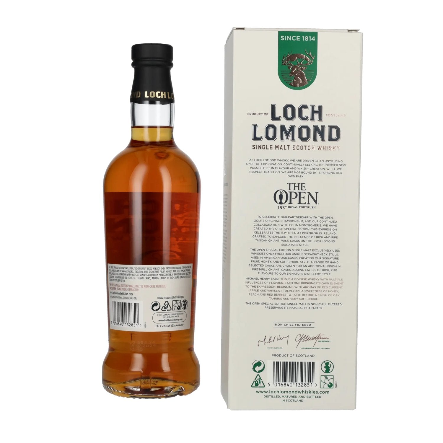 Loch Lomond THE OPEN SPECIAL EDITION Chianti Wine Casks Single Malt 2025 46% Vol. 0,7l en boîte cadeau
