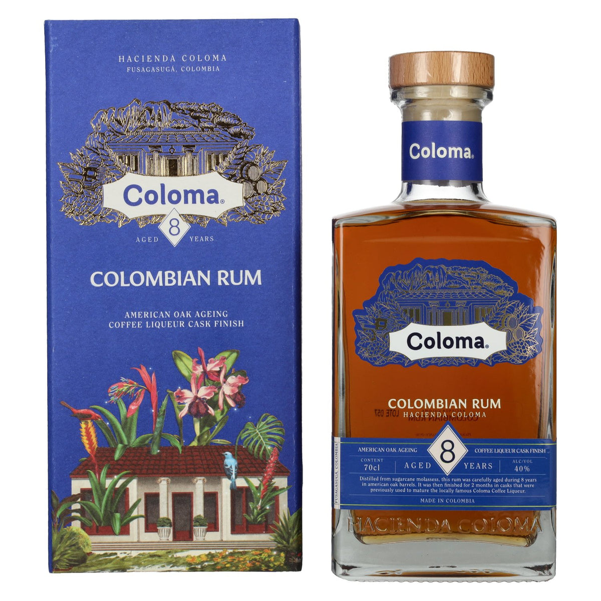 Ron Coloma 8 Years Old 40% ABV 0.7l in a gift box