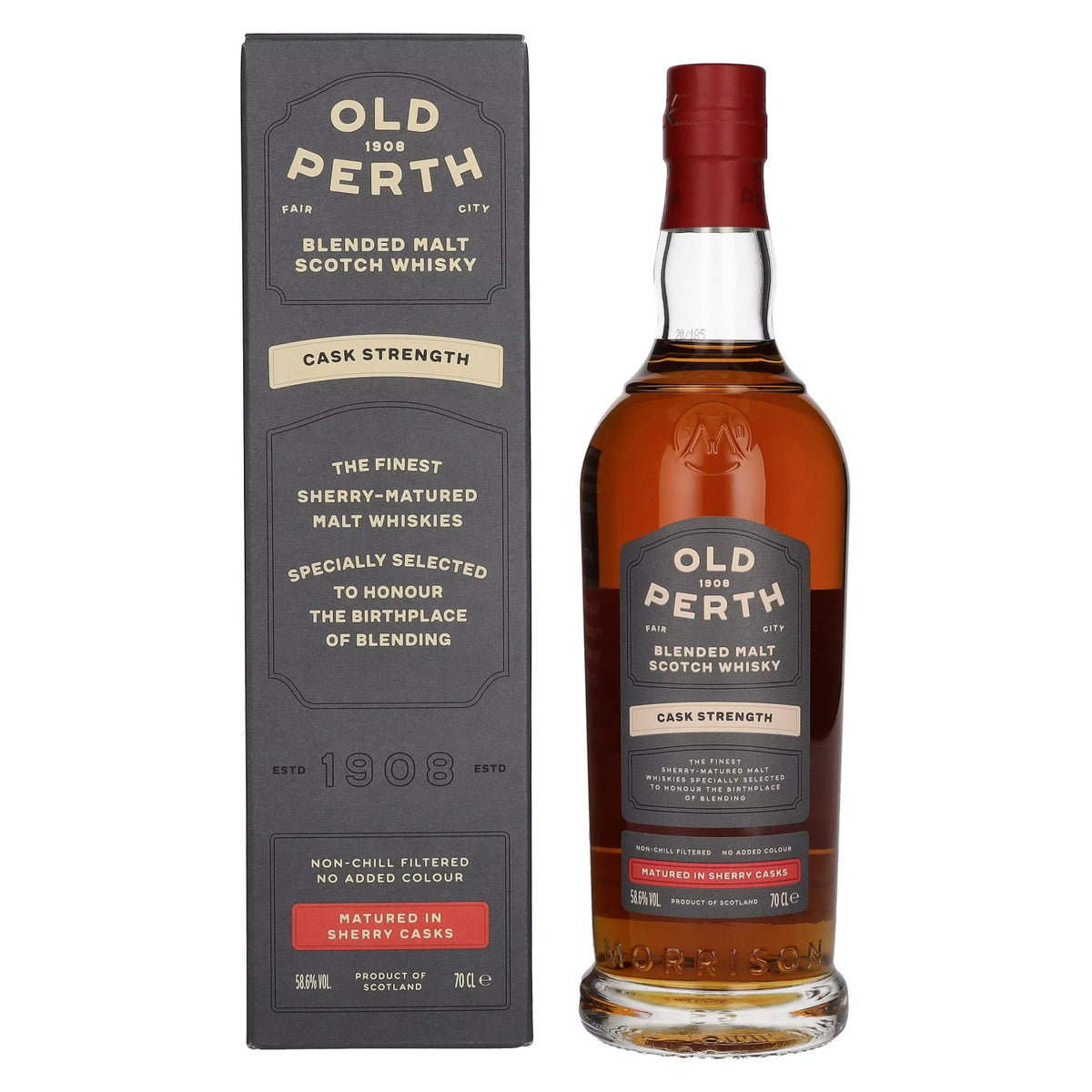 Old Perth Cask Strength Blended Malt Scotch Whisky Sherry Casks 58,6% vol. 0,7 l in geschenkverpakking