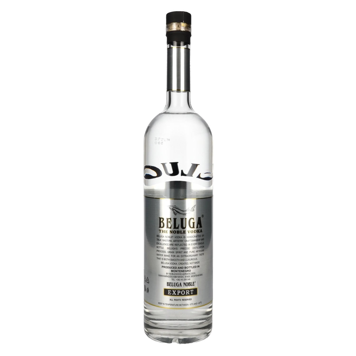 Beluga Noble Vodka EXPORT Montenegro 40% Vol. 1,5l