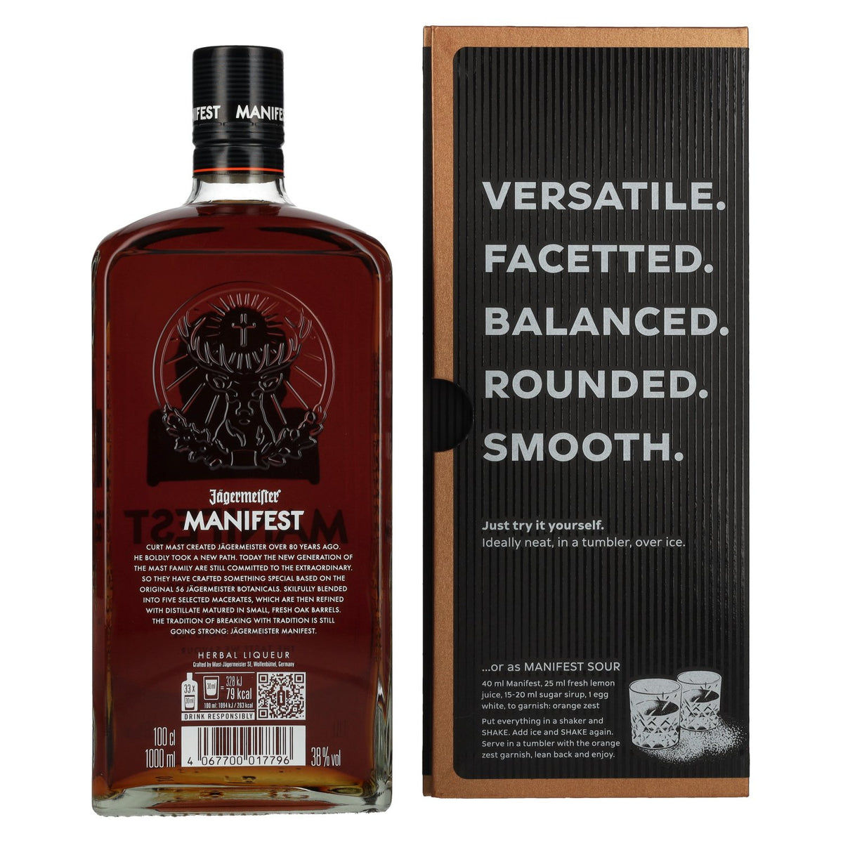 Jägermeister MANIFEST TRAVELLERS' EDITION Herbal Liqueur 38% vol. 1l in a gift box