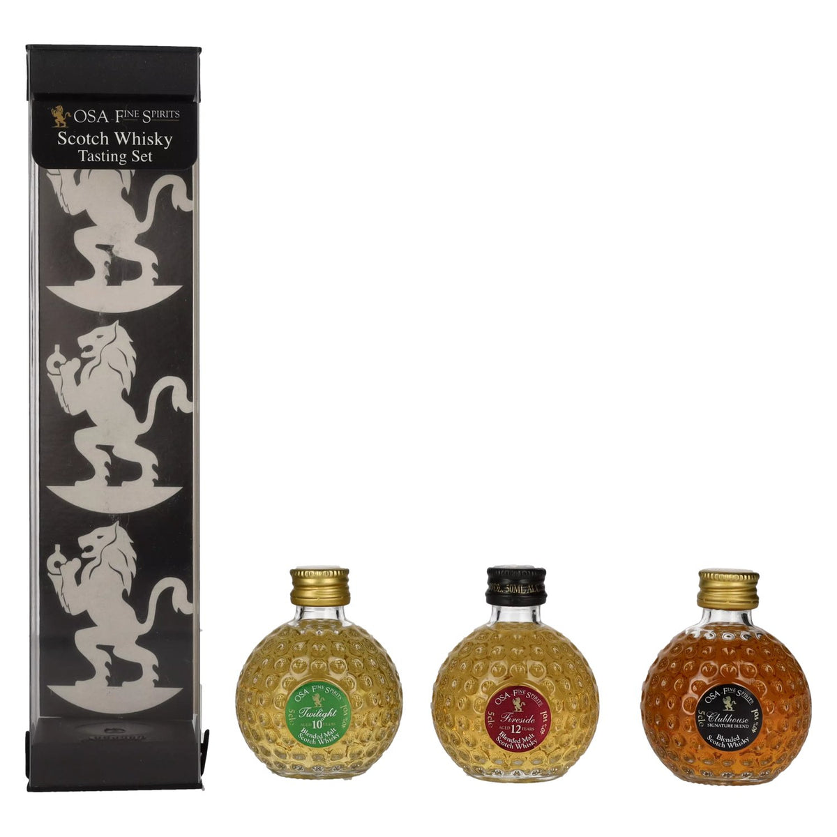 OSA Fine Spirits Blended Bottles-proefset 40% vol. 3 x 0,05 l in geschenkverpakking