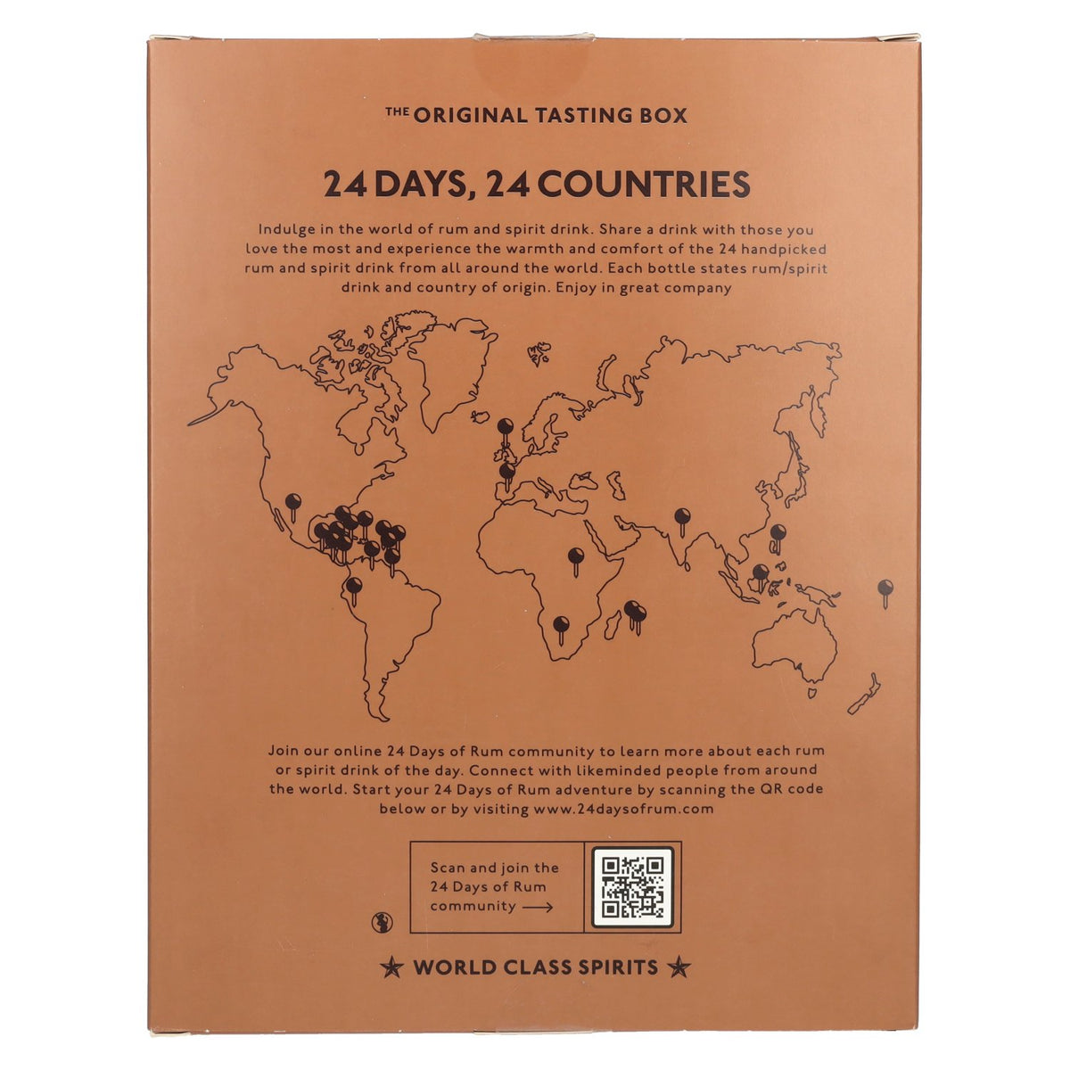 24 DAYS OF RUM AND SPIRIT DRINKS: The Original Tasting Box, 41% ABV, 24 x 0.02 l in a gift box with 2 nosing glasses