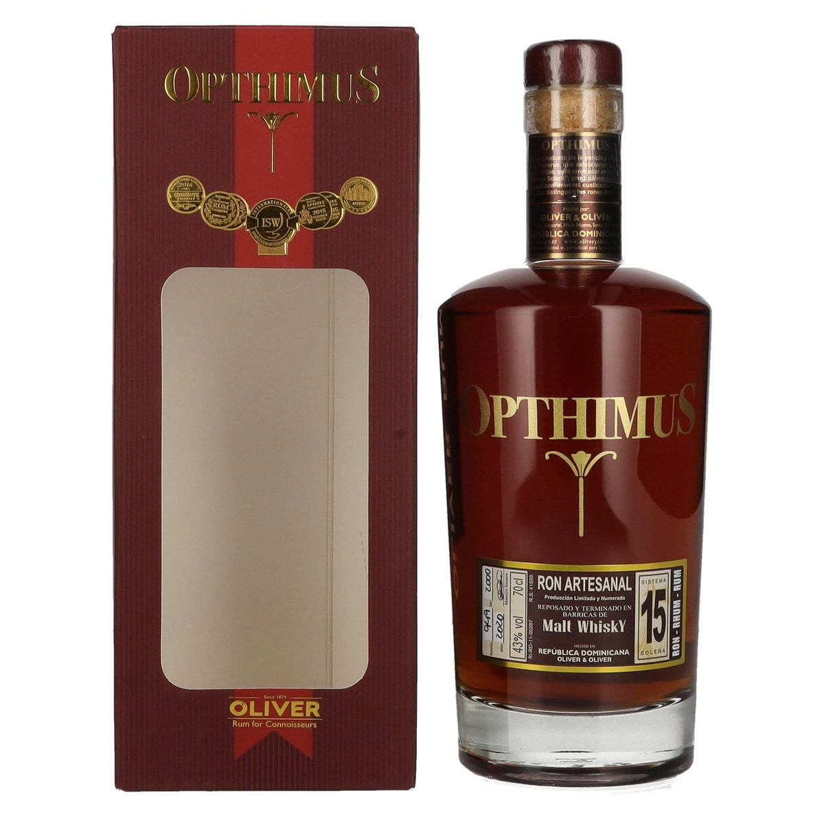 Opthimus 15 Solera Malt Whisky Finish 43% vol. 0.7 l in a gift box