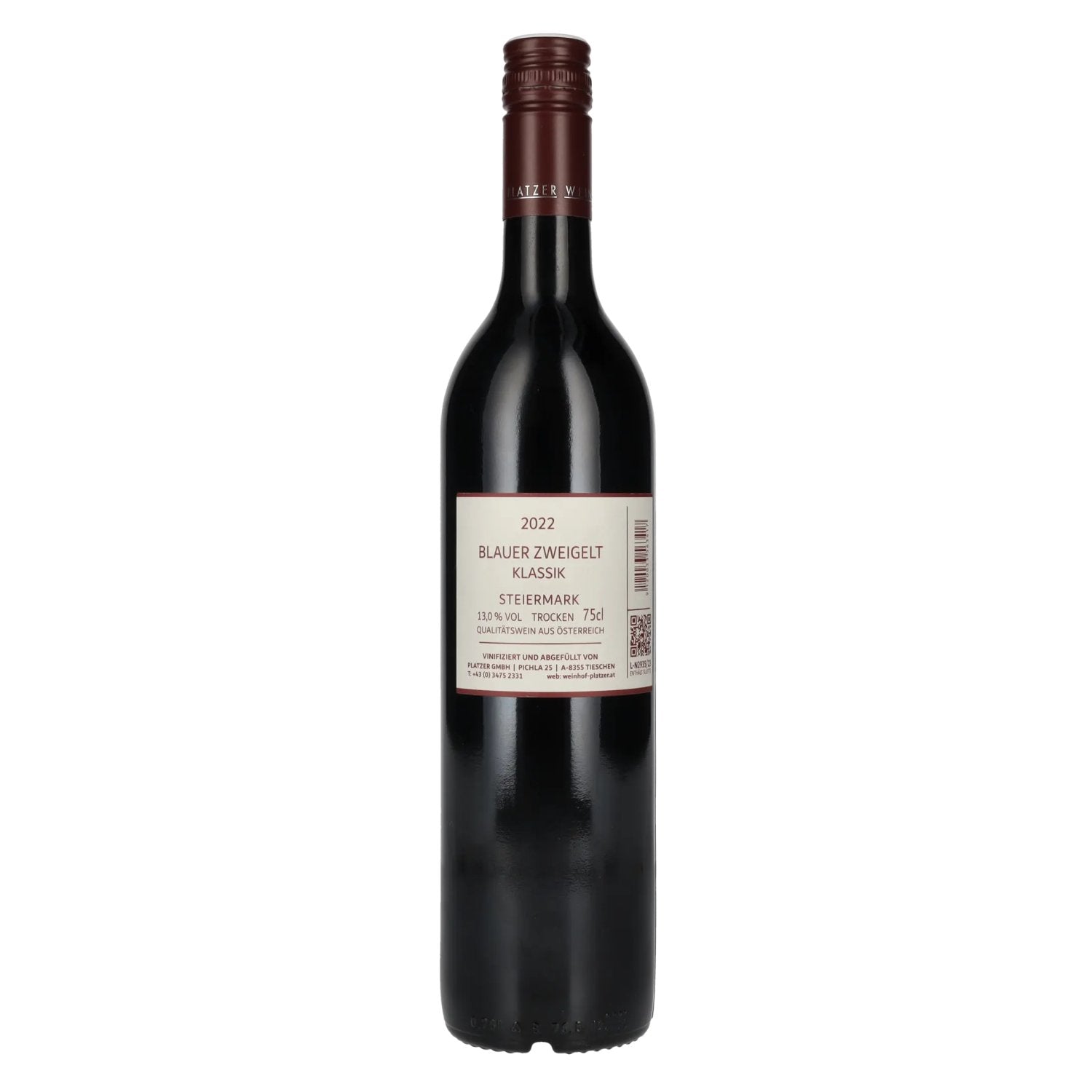 Platzer Blauer Zweigelt Klassik Steiermark 2022 13% Vol. 0,75l