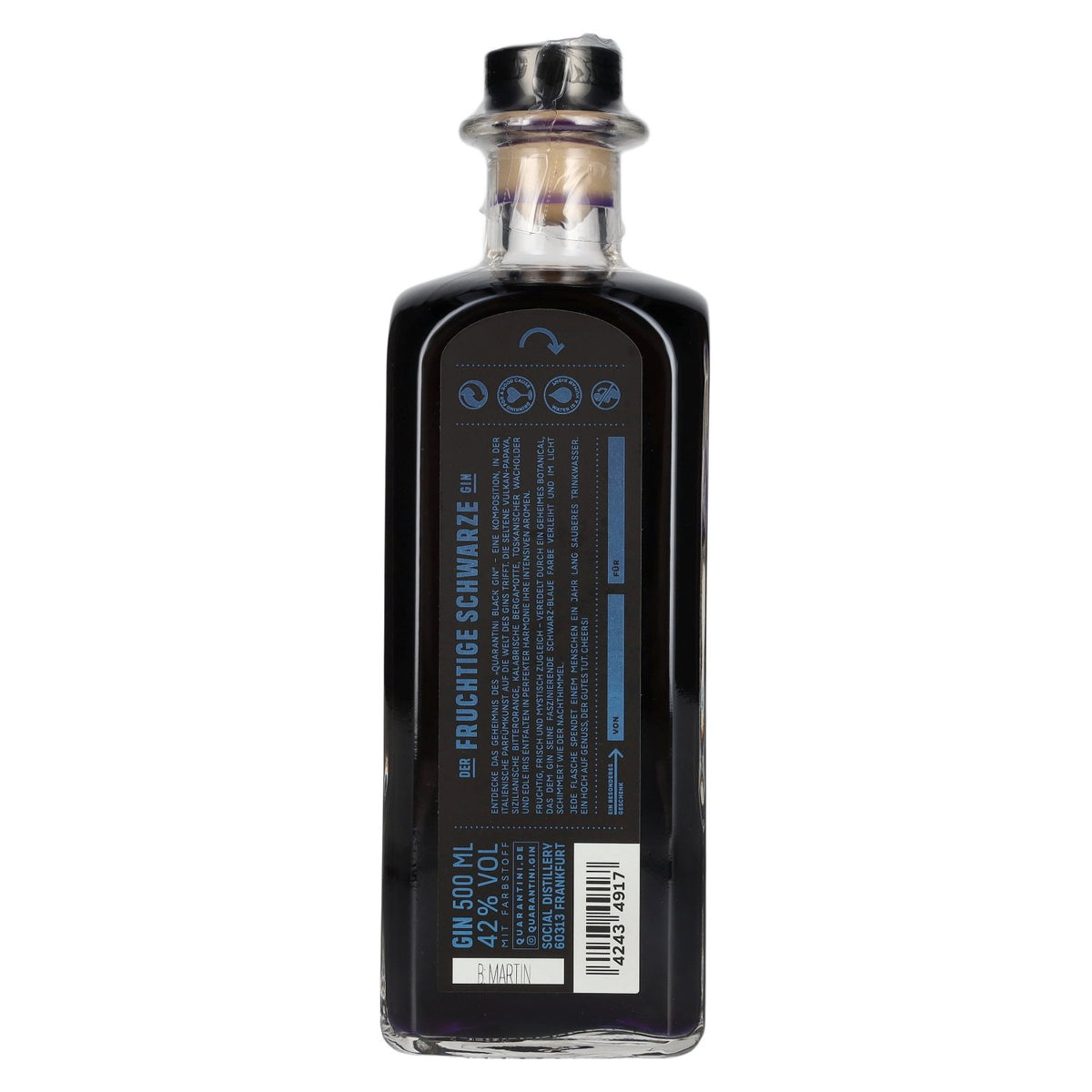 Quarantini Social Black Gin 42% vol. 0,5 l