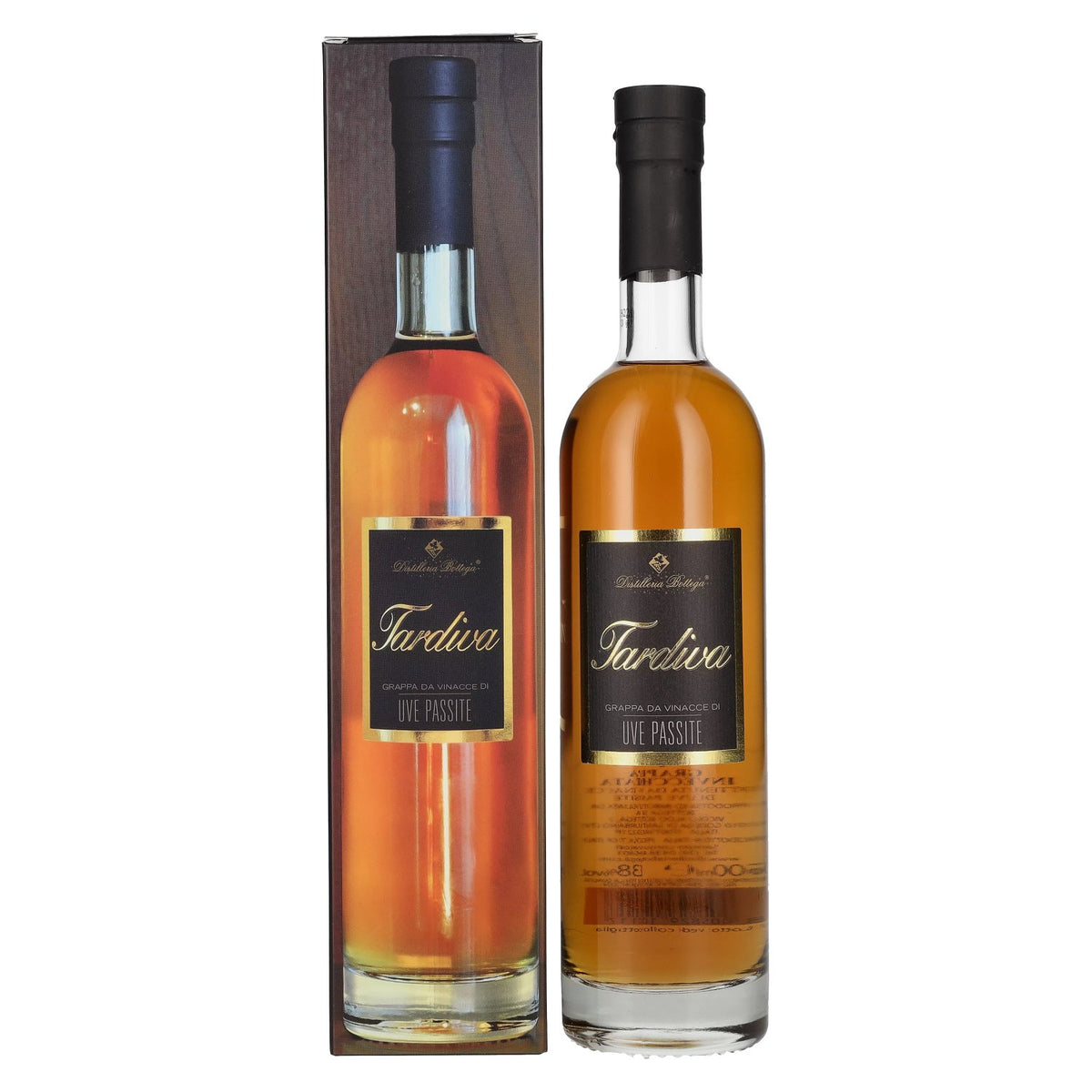 Bottega Grappa Invecchiata Tardiva 38% vol. 0,5 l in geschenkverpakking