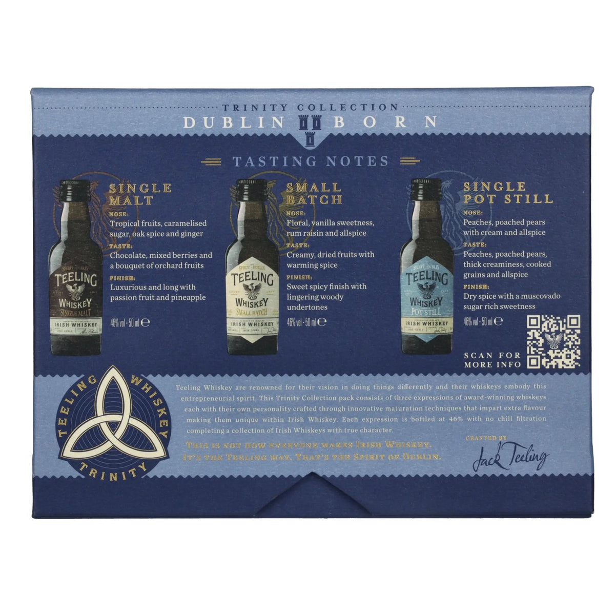 Teeling Whiskey TRINITY PACK Irish Whiskey 46% vol. 3 x 0.05 l