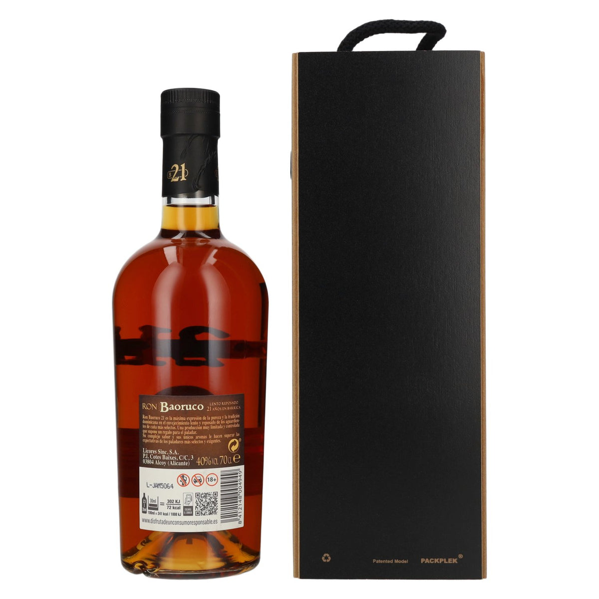 Ron Baoruco 21 ans d'âge Reserva Antigua Dominicano Premium 40 % vol. 0,7 l dans un coffret en bois