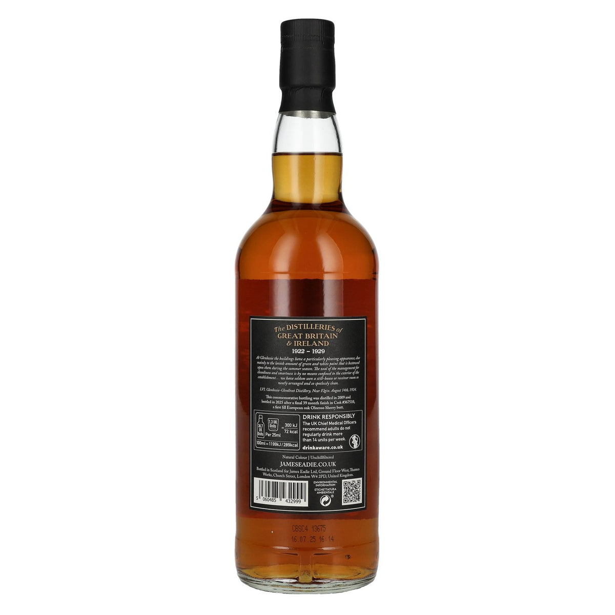 James Eadie Glenlossie 16 ans d'âge, single malt #367510, 52,4 % vol., 0,7 l