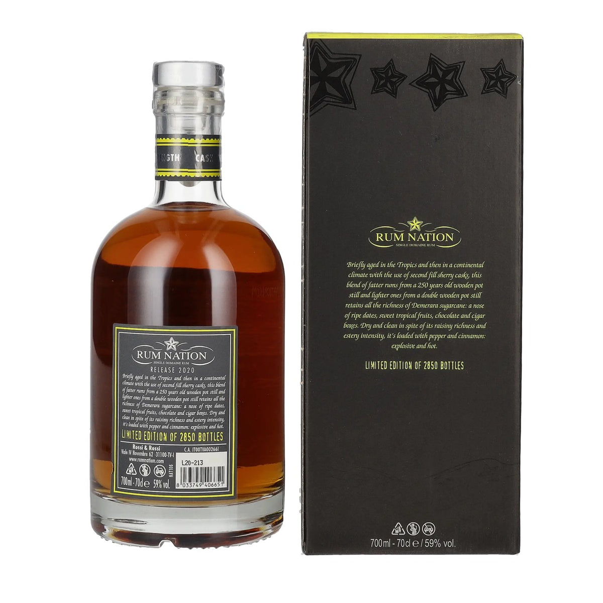 Rum Nation British Guyana 7 jaar oud Limited Edition 59% vol. 0,7 l in geschenkverpakking