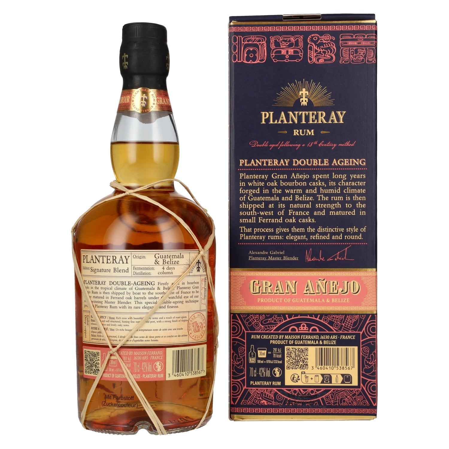 Planteray Rum GUATEMALA &amp; BÉLIZE Gran Añejo 42% vol. 0,7l en coffret cadeau