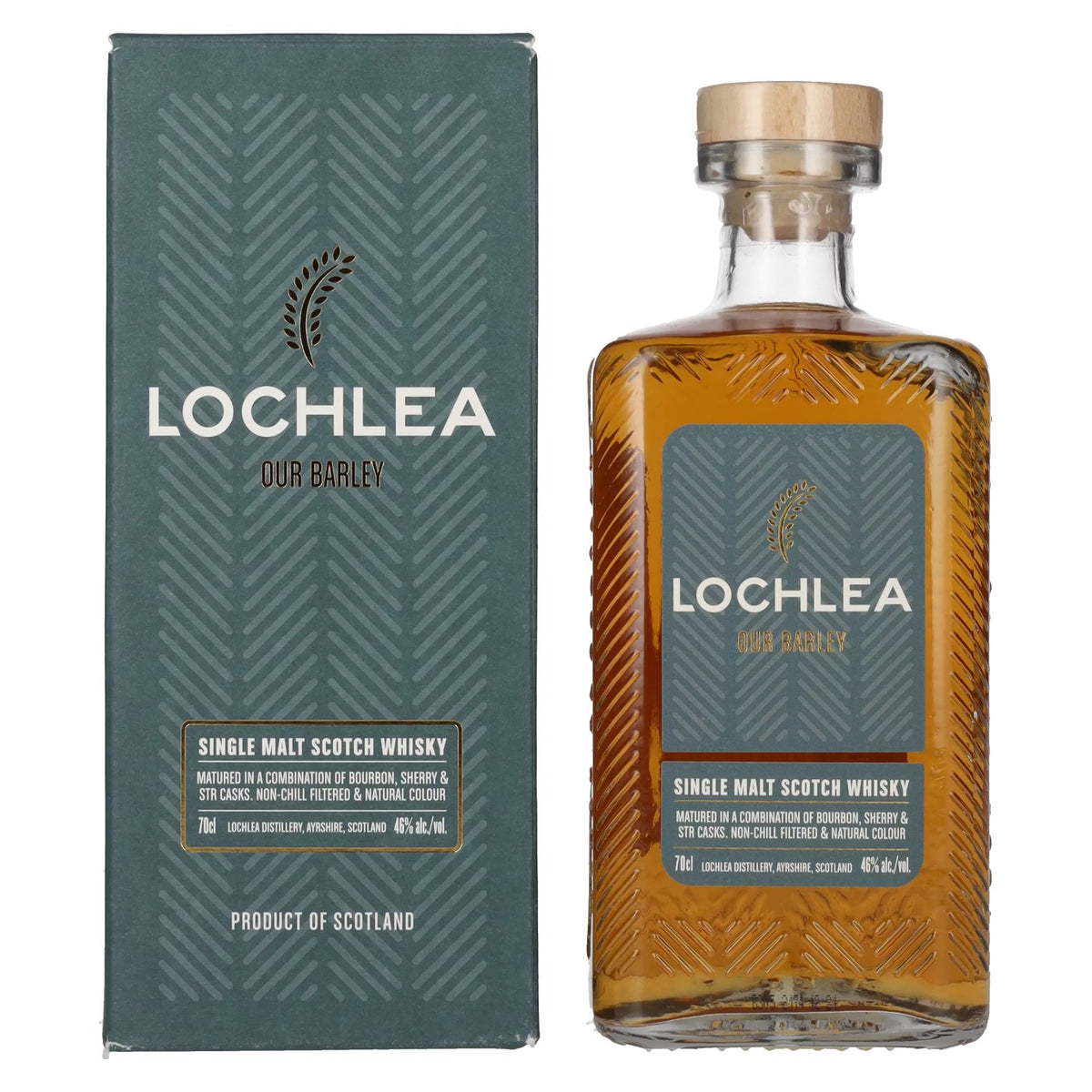 Lochlea OUR BARLEY Single Malt Scotch Whisky 46% ABV, 0.7 litres, in a gift box