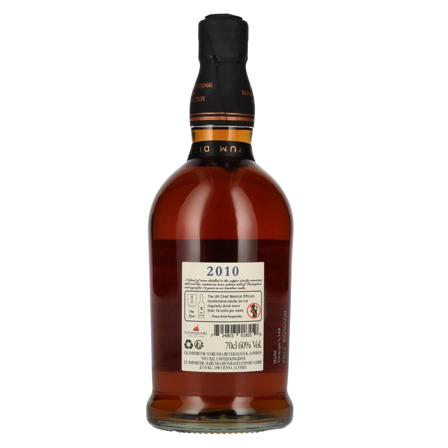 Foursquare 12 Years Old Single Blended Rum Cask Strength 2010 60% Vol. 0,7l