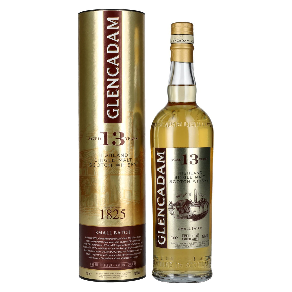 Glencadam 13 ans d'âge, SMALL BATCH, single malt des Highlands, 46 % vol., 0,7 l, dans un coffret cadeau