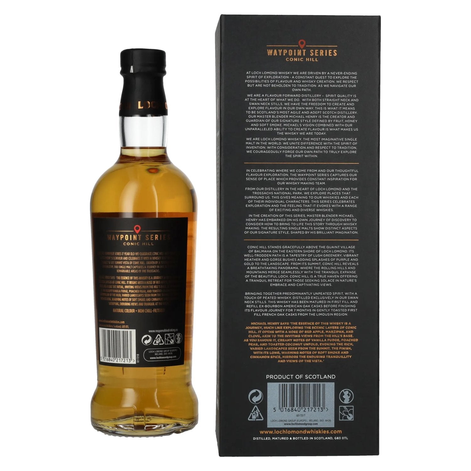 Loch Lomond 17 Years Old Waypoint Series CONIC HILL Single Malt Scotch Whisky 47,4% Vol. 0,7l in gift box