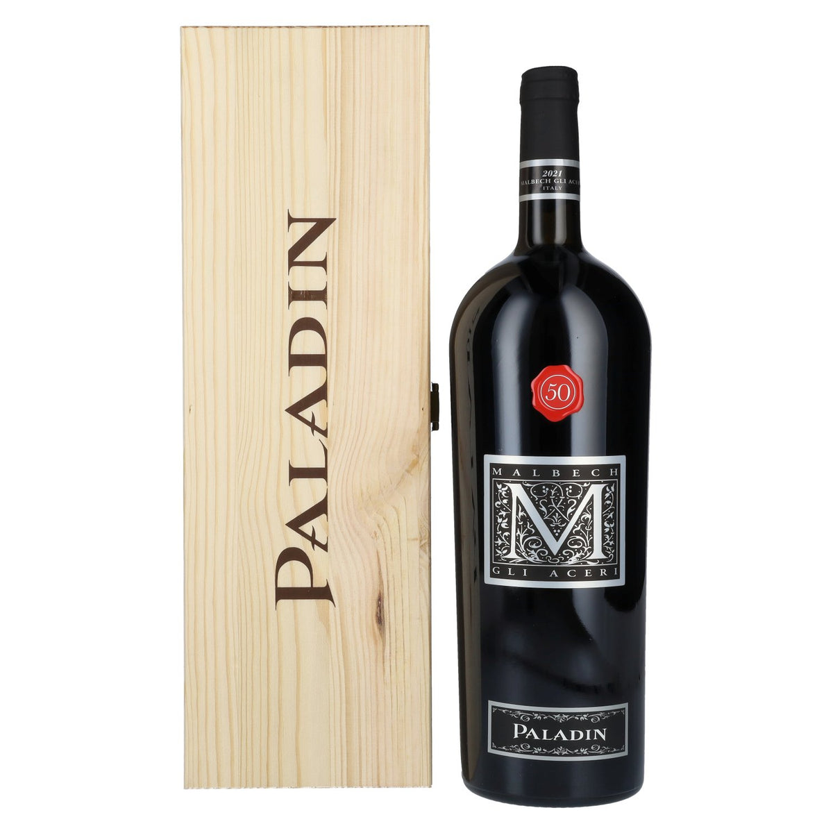 Paladin Malbech Gli Aceri IGP 2021 14 % vol. 1,5 l en caisse en bois