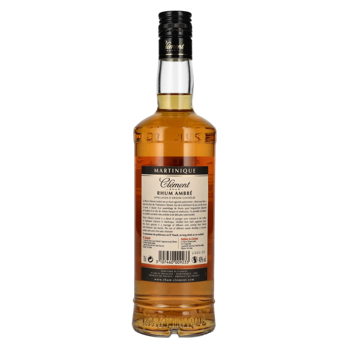 Clément Agricole Ambré Rum 40% vol. 0.7 l
