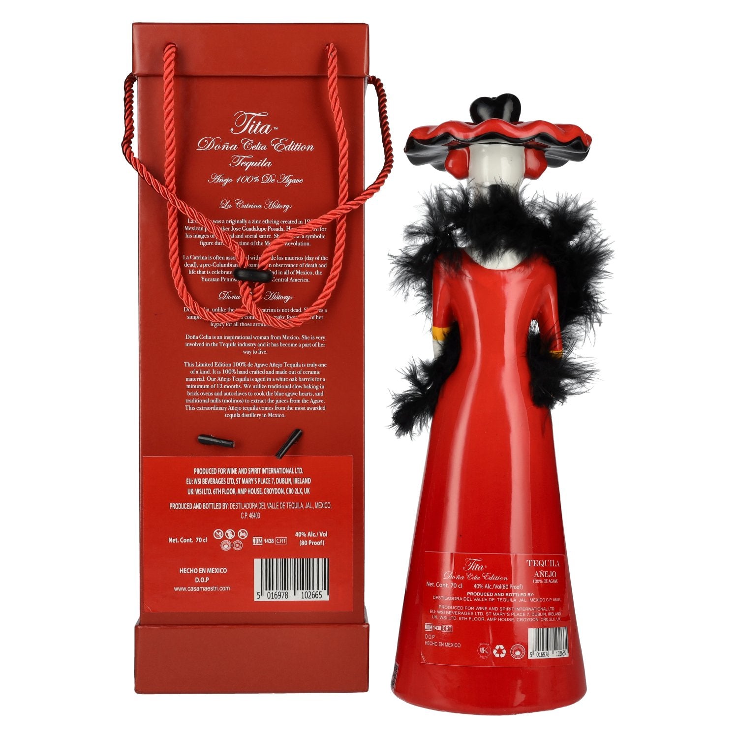 Dona Celia Tequila Añejo 100% de Agave 40% Vol. 0,7l in Geschenkbox