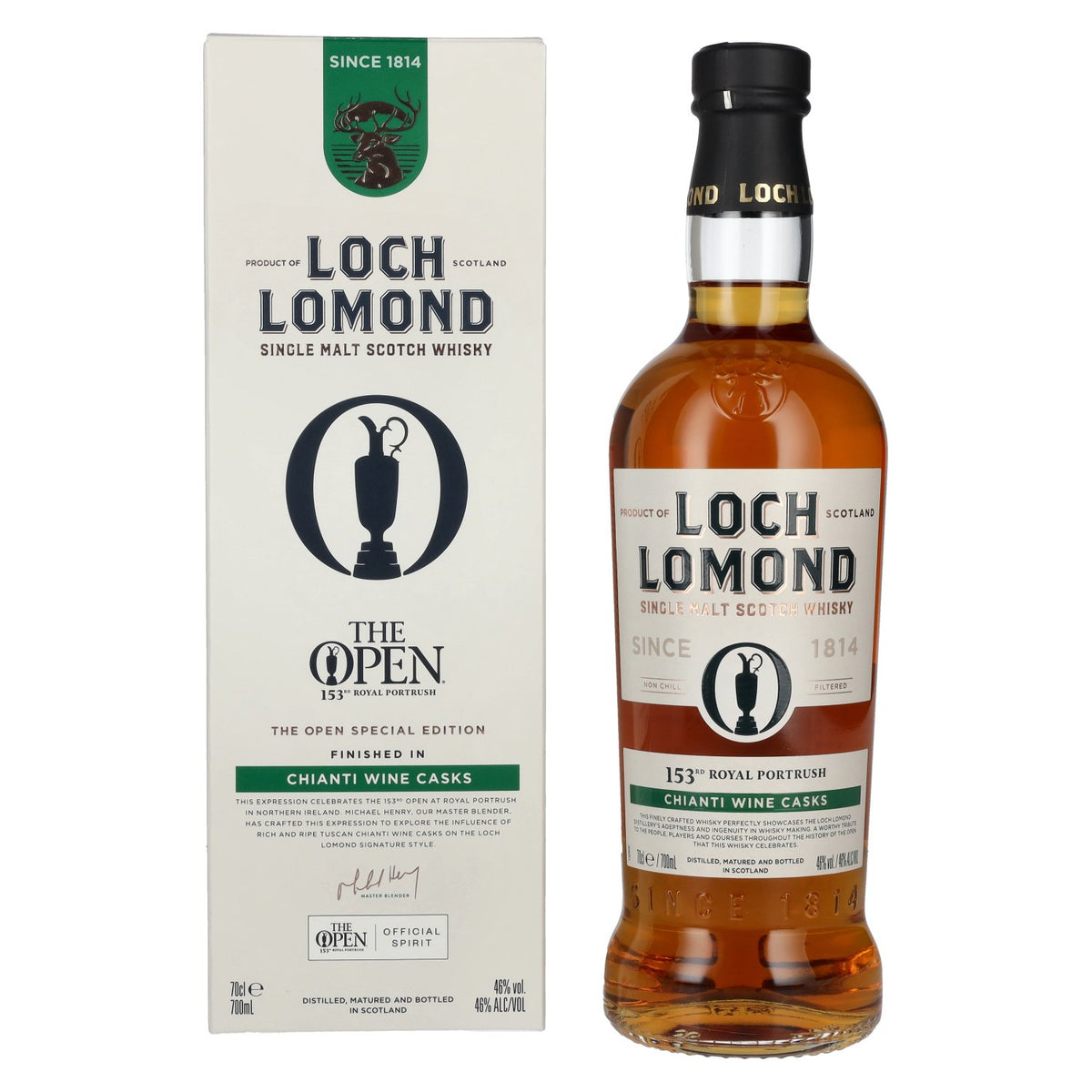 Loch Lomond THE OPEN SPECIAL EDITION Chianti Wine Casks Single Malt 2025 46% vol. 0.7 l in a gift box