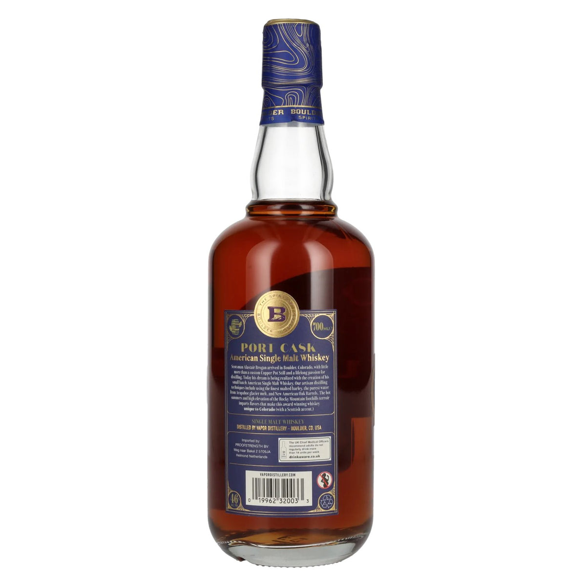 Boulder Spirits American Single Malt PORT CASK FINISH Whisky 46 % vol. 0,7 l