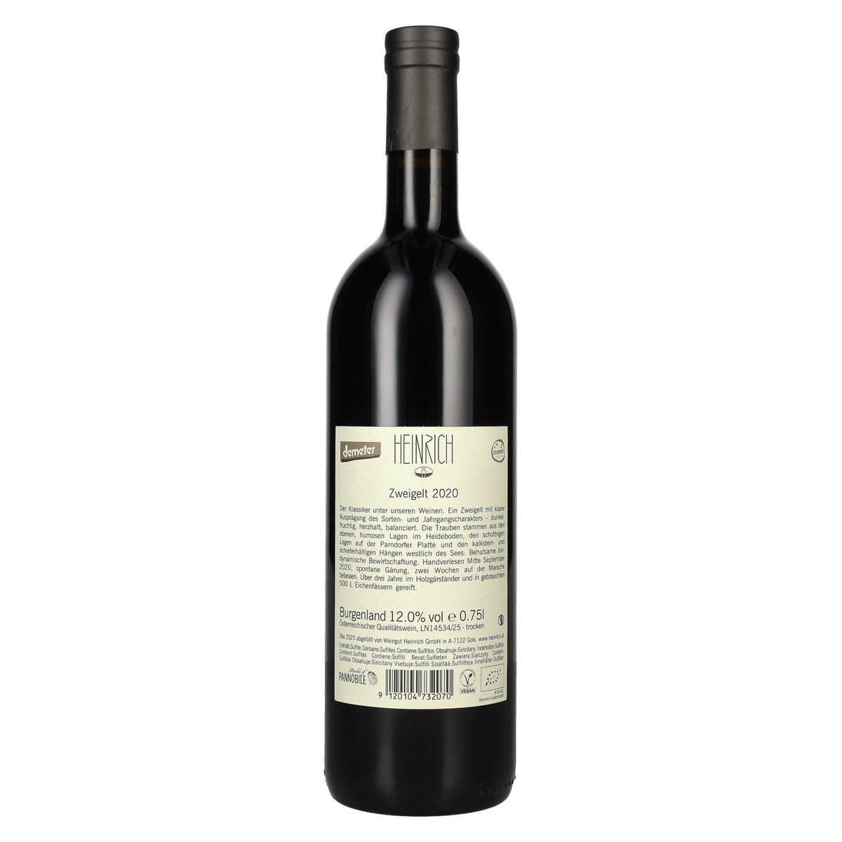 Heinrich Zweigelt 2020 12% ABV 0.75 l