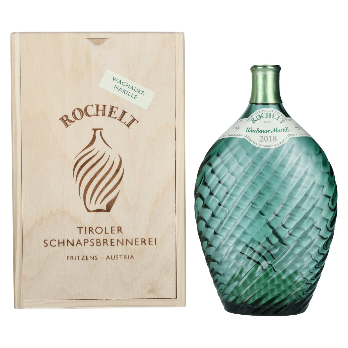 Rochelt Wachauer Apricot 2018 50% vol. 0.7 l in a wooden box