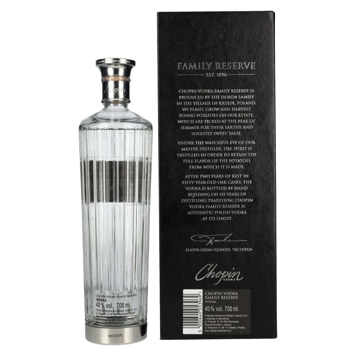 Chopin FAMILY RESERVE Extra Rare Young Potato Vodka 40% Vol. 0.7l in gift box