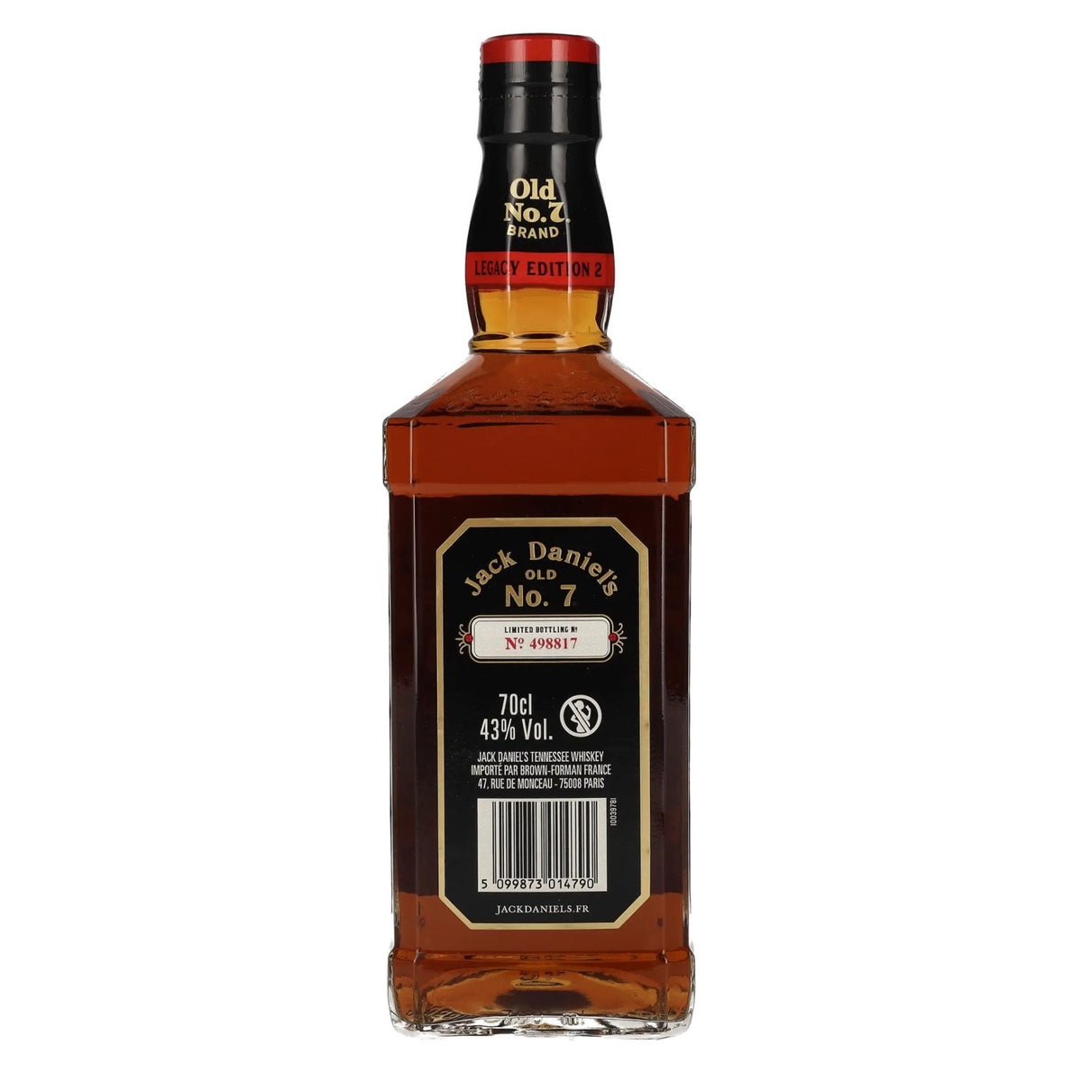 Jack Daniel's Sour Mash Tennessee Whiskey LEGACY EDITION nr. 2 - BLACK DESIGN 43% vol. 0,7 l