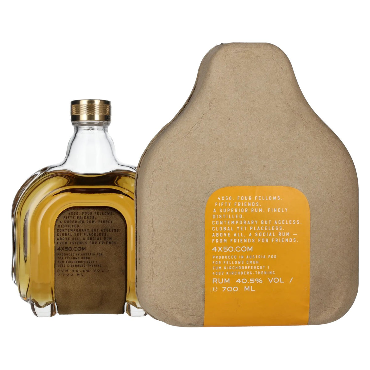 4X50 R.N.P. Finely Distilled Superior Rum 40.5% vol. 0.7 l in a gift box