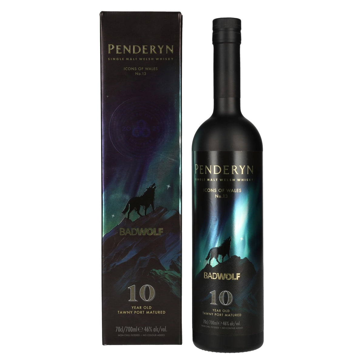Penderyn BAD WOLF Welsh Whisky Icons of Wales No. 13 46% ABV 0.7l in a gift box