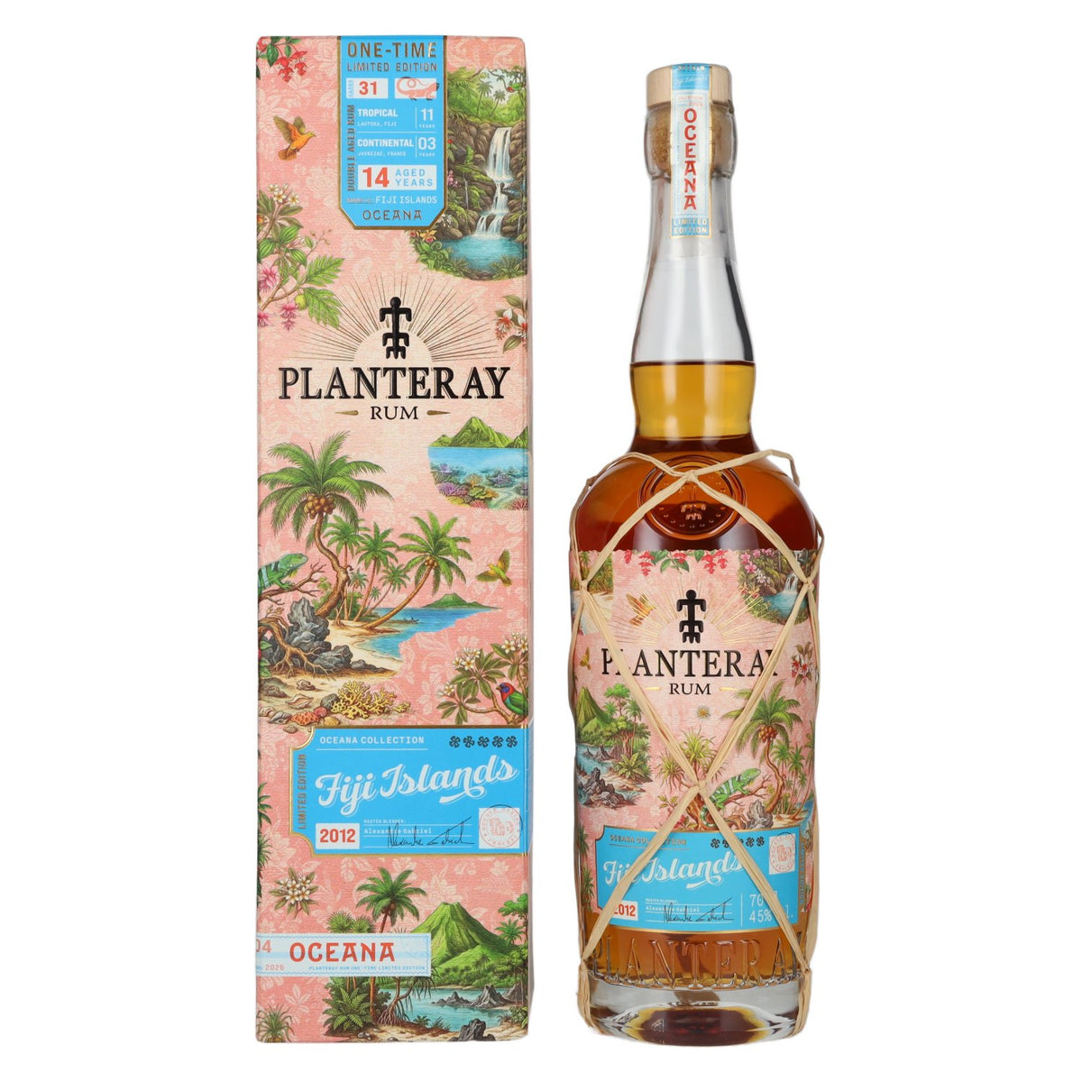 Planteray Rum FIJI ISLANDS ONE-TIME Oceana Collection Limited Edition 2012 45% vol. 0,7 l in geschenkverpakking