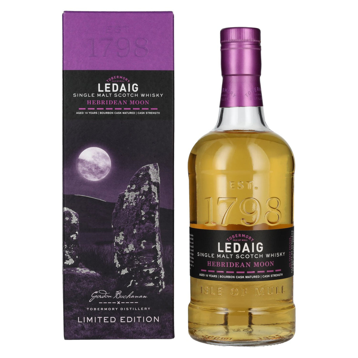 Ledaig 10 Years Old HEBRIDEAN MOON Single Malt Limited Edition 58,8% vol. 0,7 l in geschenkverpakking