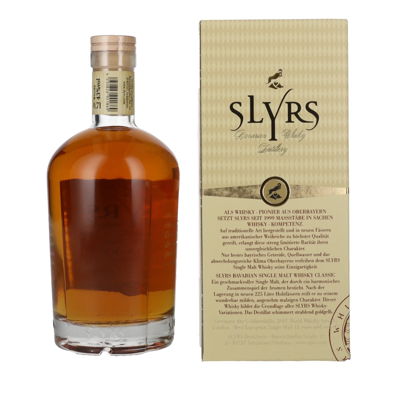 Slyrs CLASSIC Bavarian Single Malt Whisky 43% vol. 0.7l in a gift box