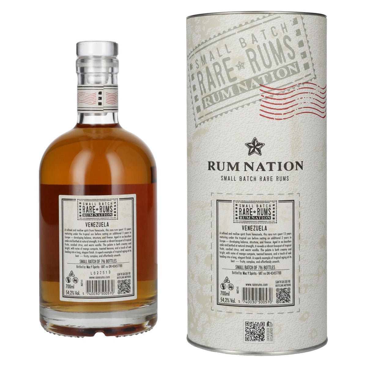 Rum Nation Rare Rums VENEZUELA 2010/2025 54.2% vol. 0.7l in a gift box