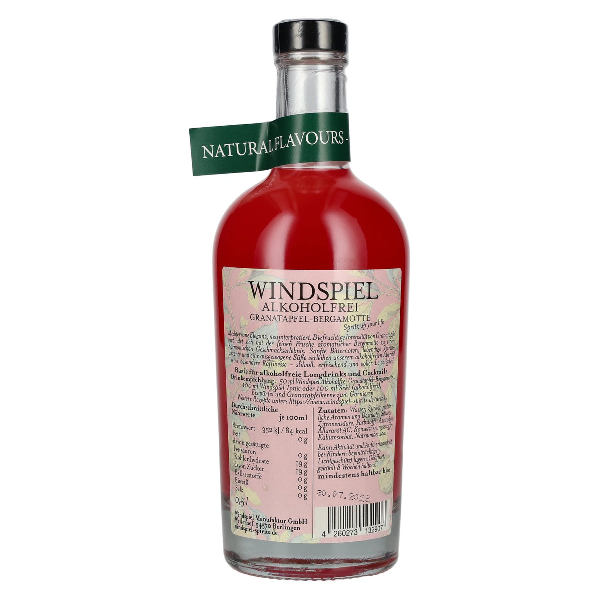 Windspiel Granaatappel-Bergamot Alcoholvrij 0,5 l
