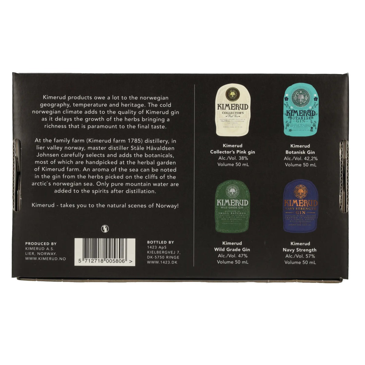Kimerud Gin Gift Set 46% vol. 4 x 0.05 l in a gift box