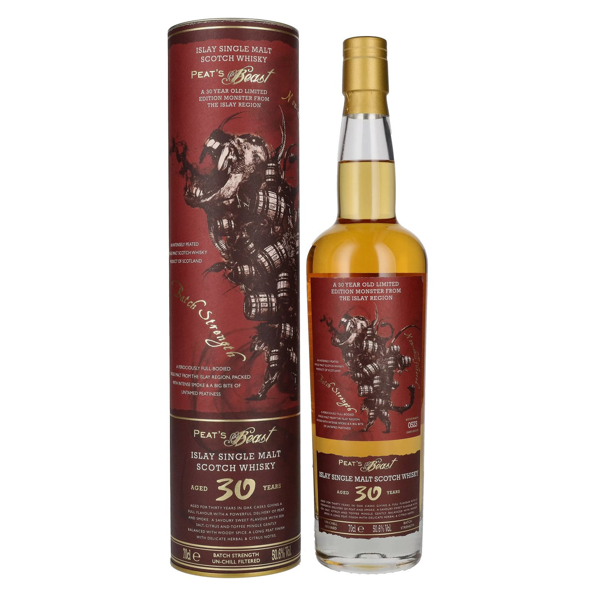 Peat's Beast 30 Years Old Islay Single Malt Limited Edition 50.6% ABV 0.7l in a gift box