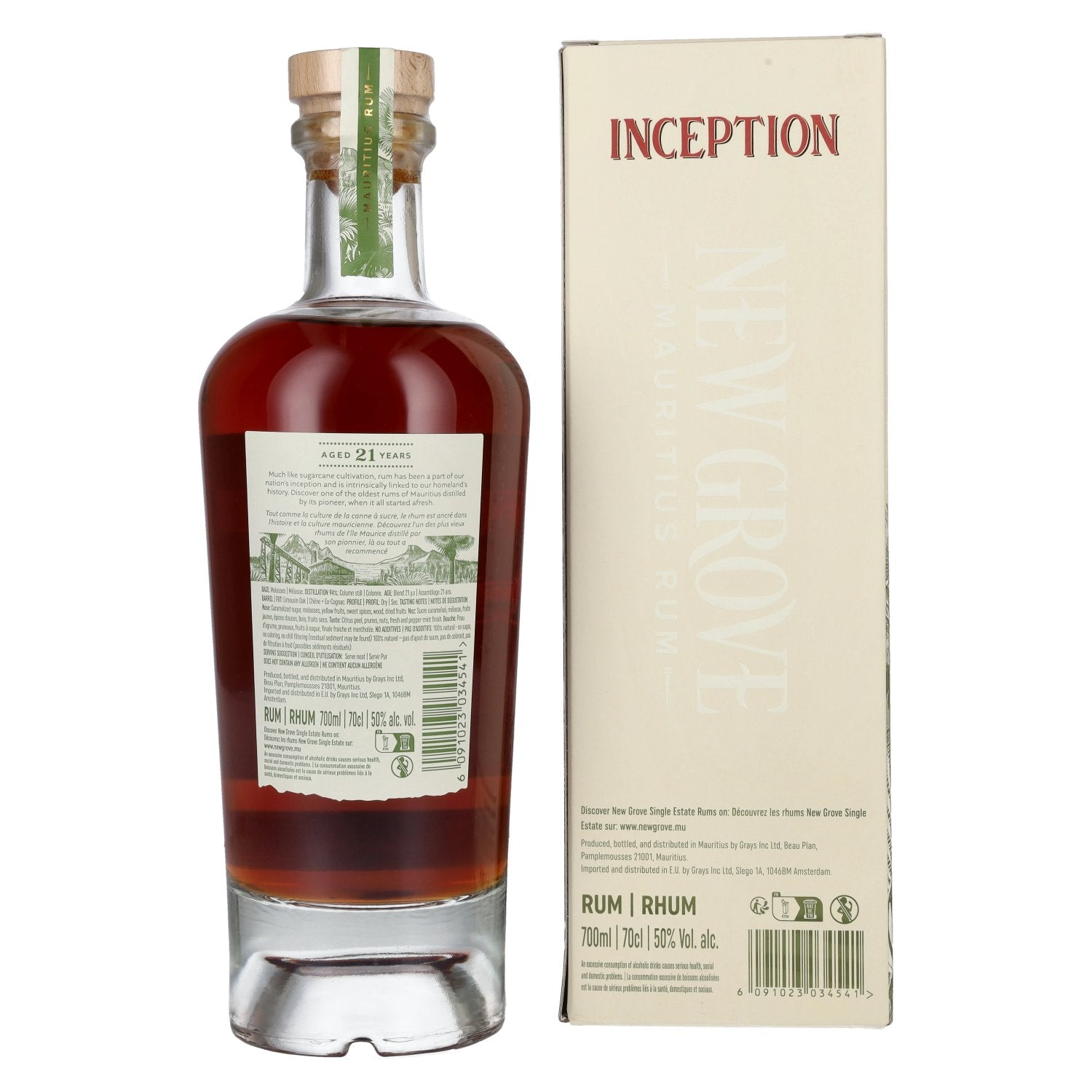 New Grove INCEPTION 21 Years Old Mauritius Rum Vintage 2004 50% Vol. 0,7l in Geschenkbox